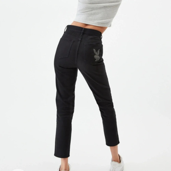 Playboy By PacSun Black Ultra High Waisted Slim Fit Jeans - Picture 1 of 11